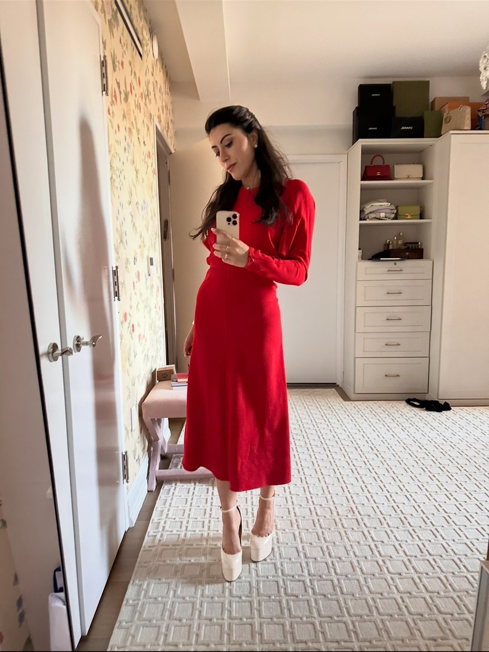 Victoria Beckham Long Sleeve Women's Dress